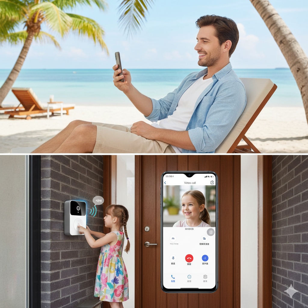 🔔Interphone Intelligente Connectée 🏠 جرس الباب الذكي بالكاميرا📱