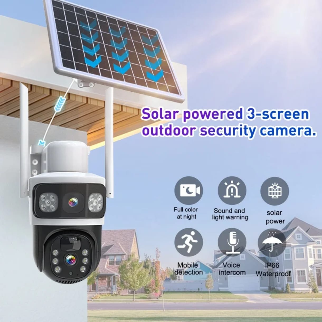 Camera 4G solaire Double 8MP