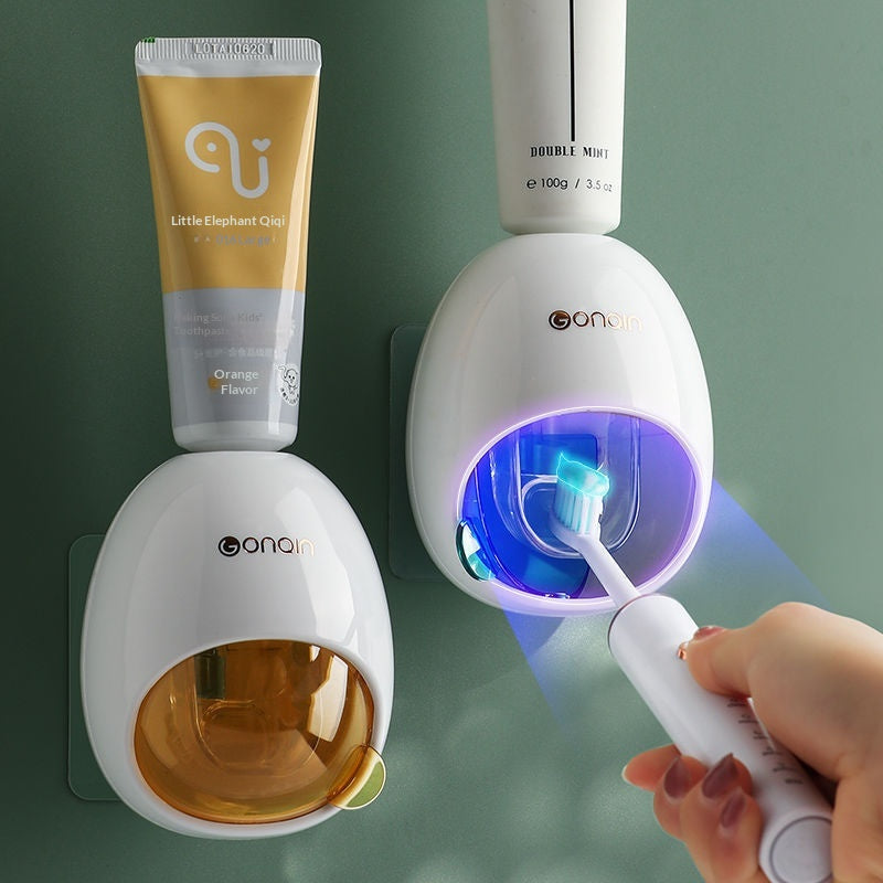 Wall Mounted Automatic Toothpaste Dispenser Organizer