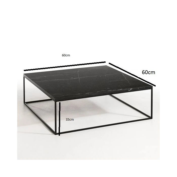 Table basse - Bois mdf - Acier - h x L x l ( 35 x 60 x 60) cm