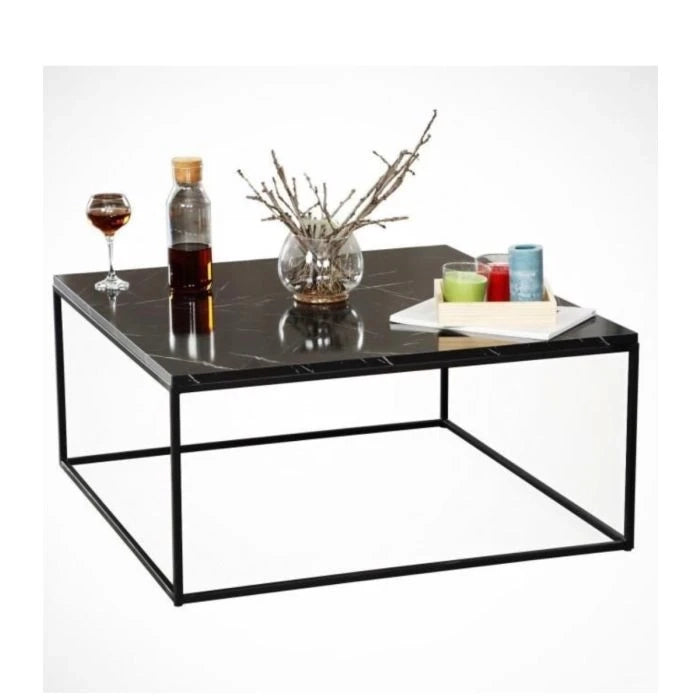 Table basse - Bois mdf - Acier - h x L x l ( 35 x 60 x 60) cm