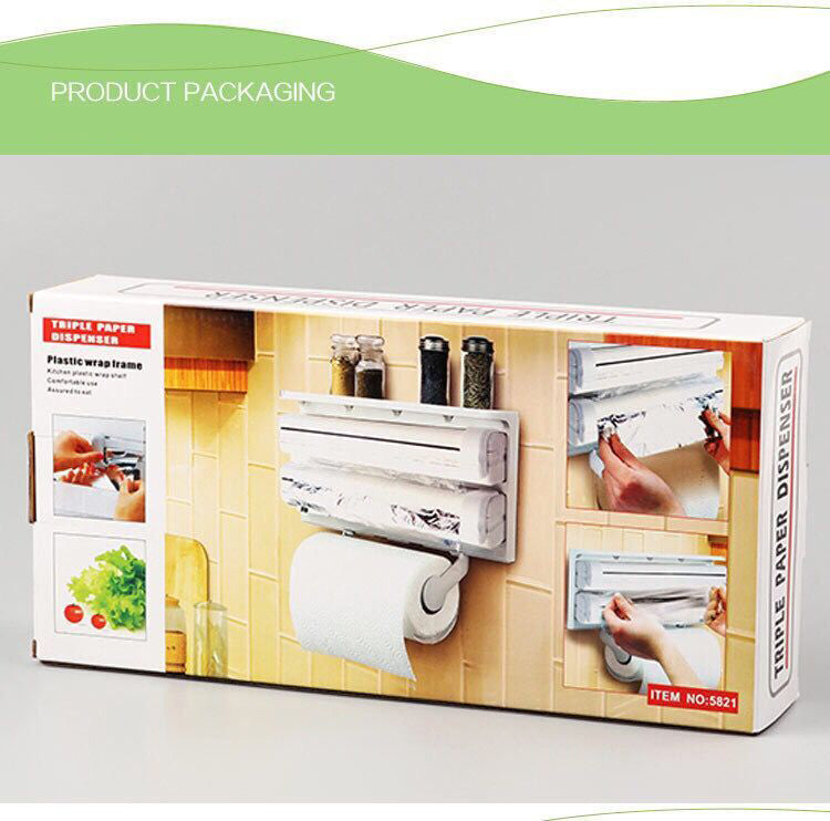 Boîte de rangement et découpe pour film plastique et aluminium