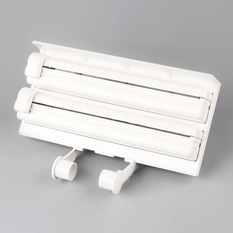 Boîte de rangement et découpe pour film plastique et aluminium