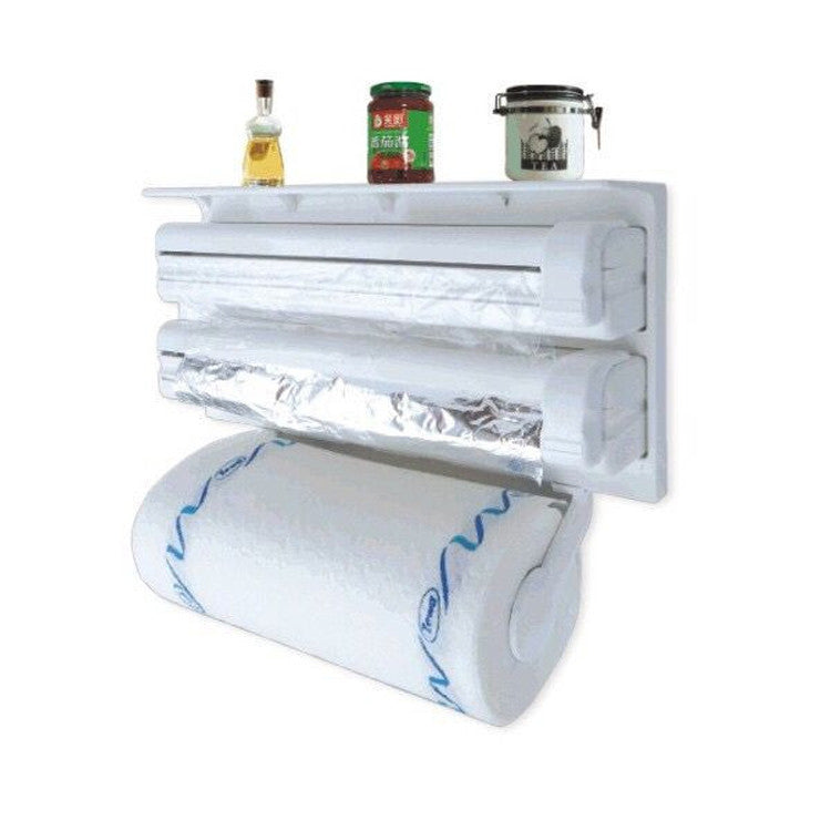 Boîte de rangement et découpe pour film plastique et aluminium