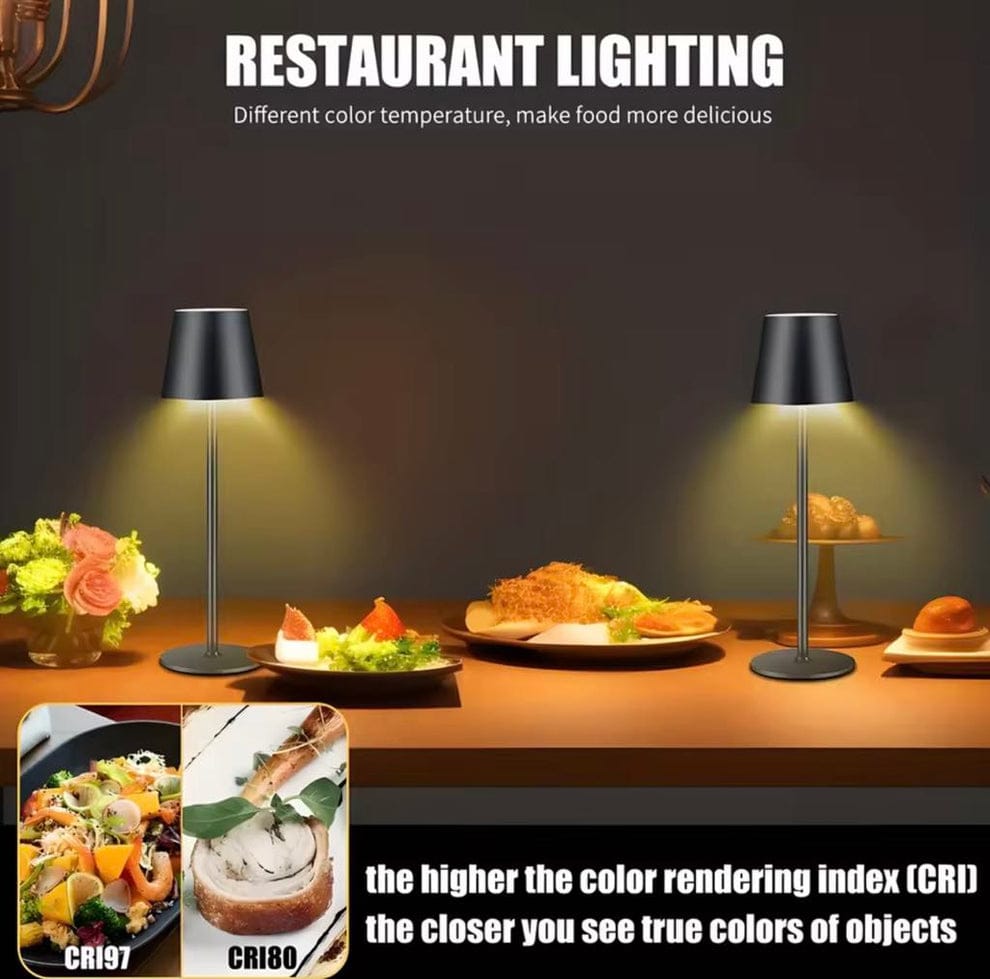 Lampe De Table Portables Sans Fil Rechargeable Avec Tactile