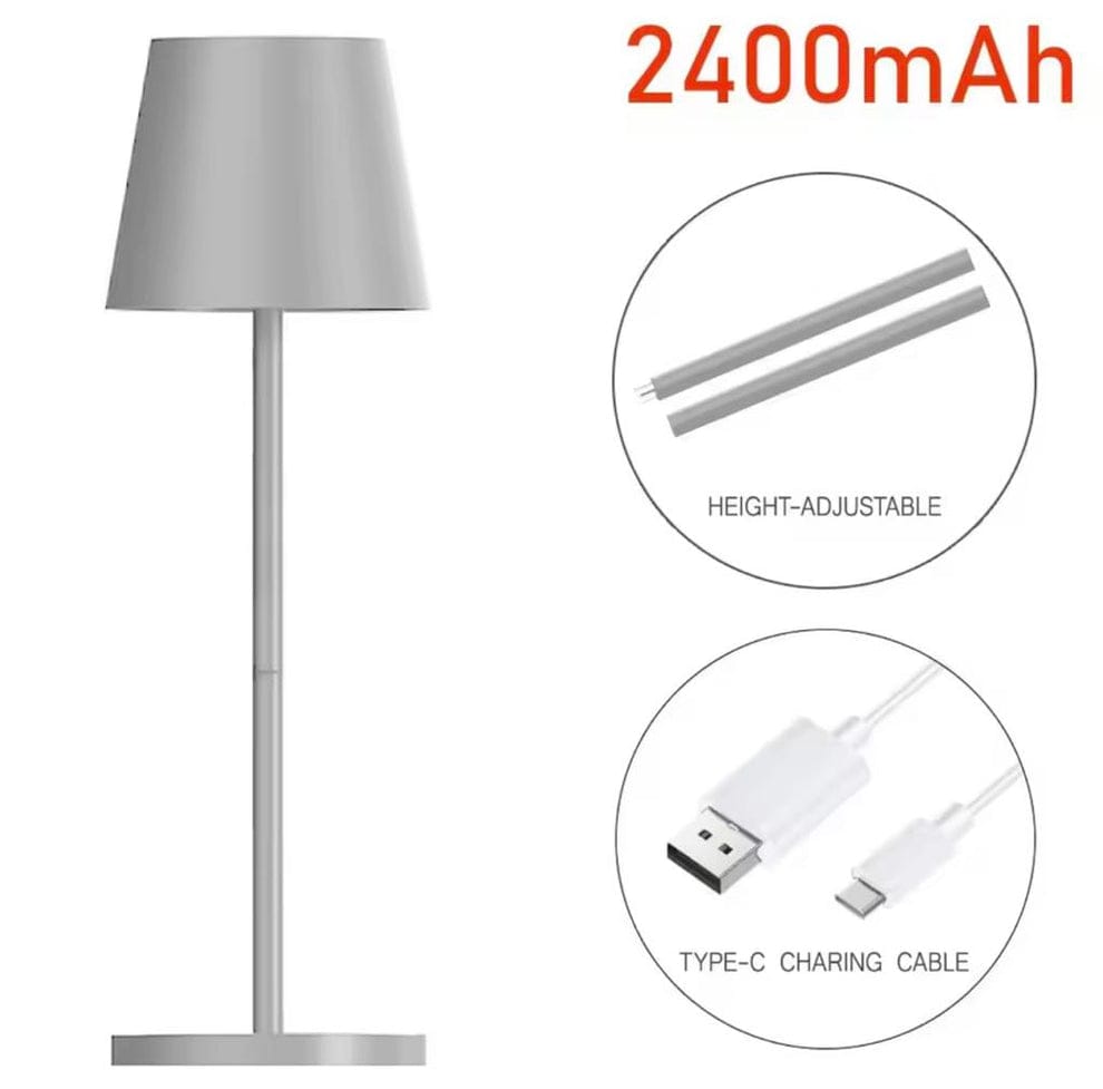 Lampe De Table Portables Sans Fil Rechargeable Avec Tactile