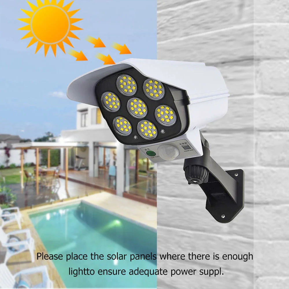 Projecteur Solaire Forme Caméra de Surveillance