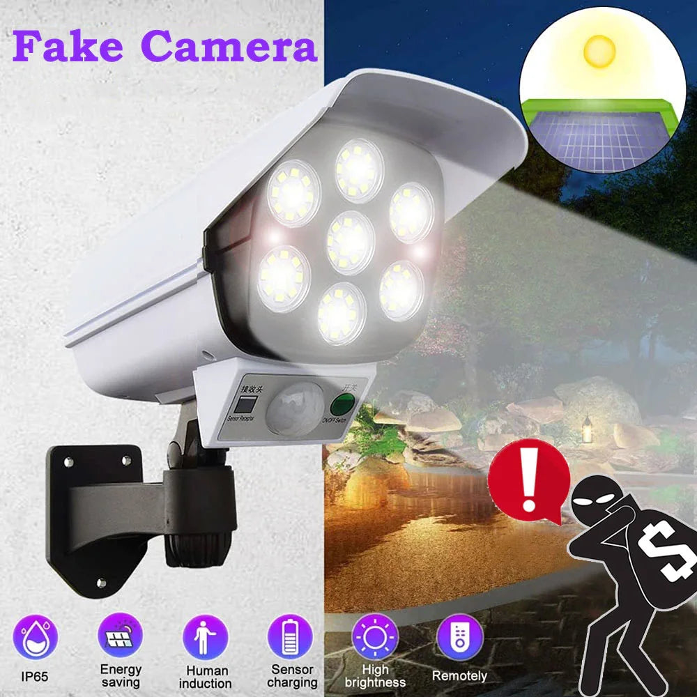Projecteur Solaire Forme Caméra de Surveillance