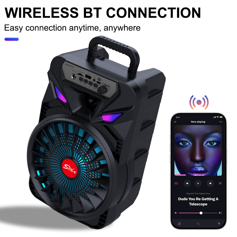 Haut Parleur Bluetooth Karaoké Lumière LED