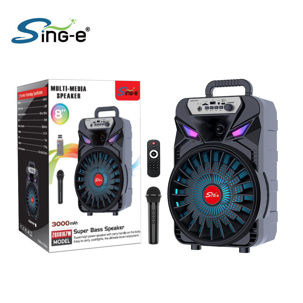 Haut Parleur Bluetooth Karaoké Lumière LED